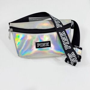 Pink by Victoria’s Secret Iridescent Holographic Fanny Pack‎ Silver